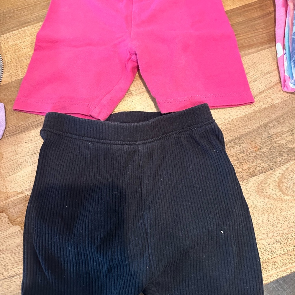 Kids Black and Pink Shorts